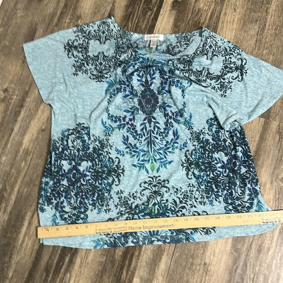 Dressbarn Blue Patterned Women's Top size 2X - Picture 10 of 11